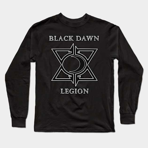 Black Dawn Legion Logo Long Sleeve T-Shirt by Nebro Abyssian